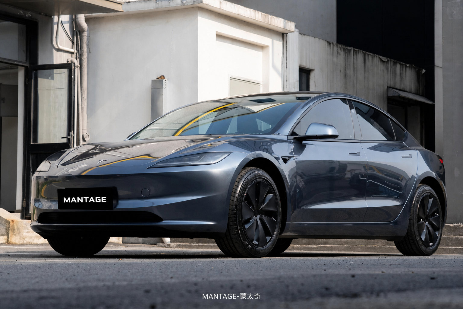 特斯拉 Model 3 拜伦湾蓝 TPU 改色膜真实客户案例
