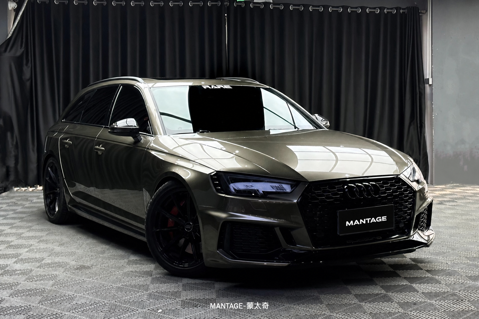 奥迪 RS6 Avant 液态金属古铜 TPU 改色膜真实客户案例