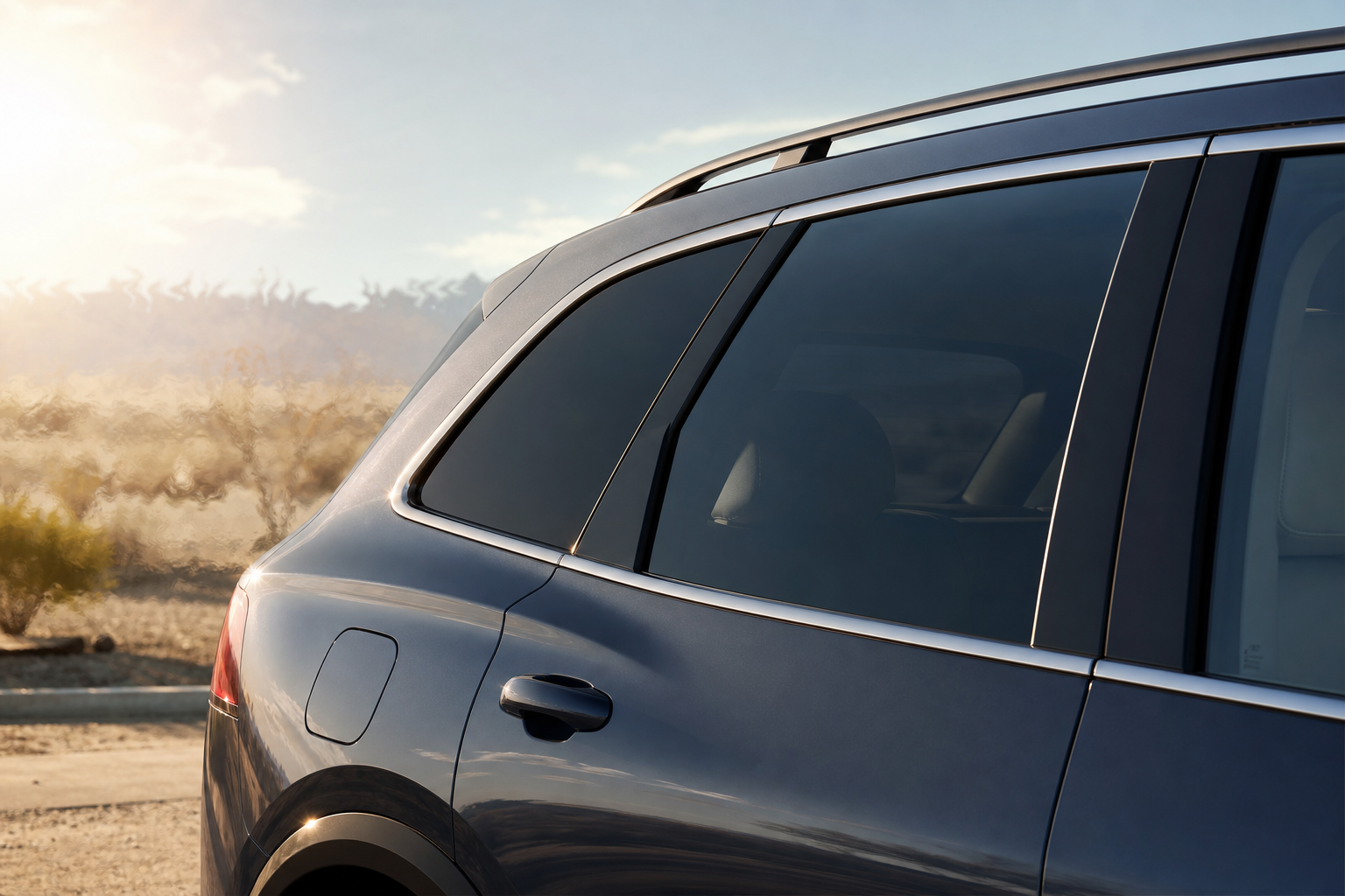 深色侧窗隔热与隐私效果